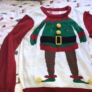 Elf holiday light up sweater medium